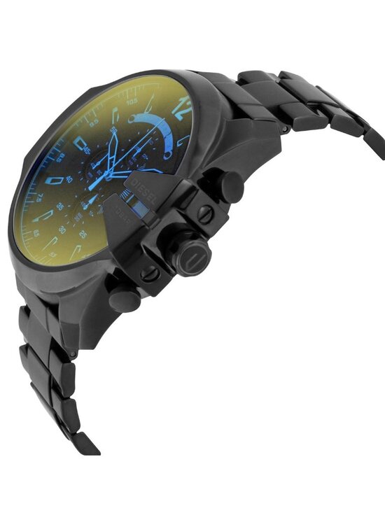 NWT Diesel Mega Chief Black Ion-plated Stainless Steel Men\'s Watch